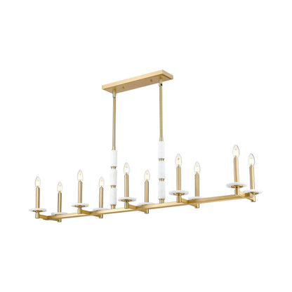 Kaden Linear Chandelier in Modern Gold (10-Light).