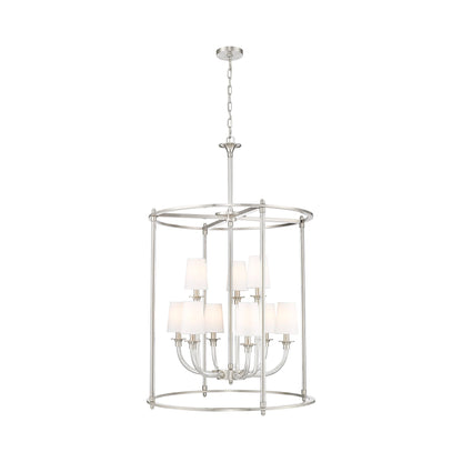 Katerina Cage Chandelier in Brushed Nickel (9-Light).