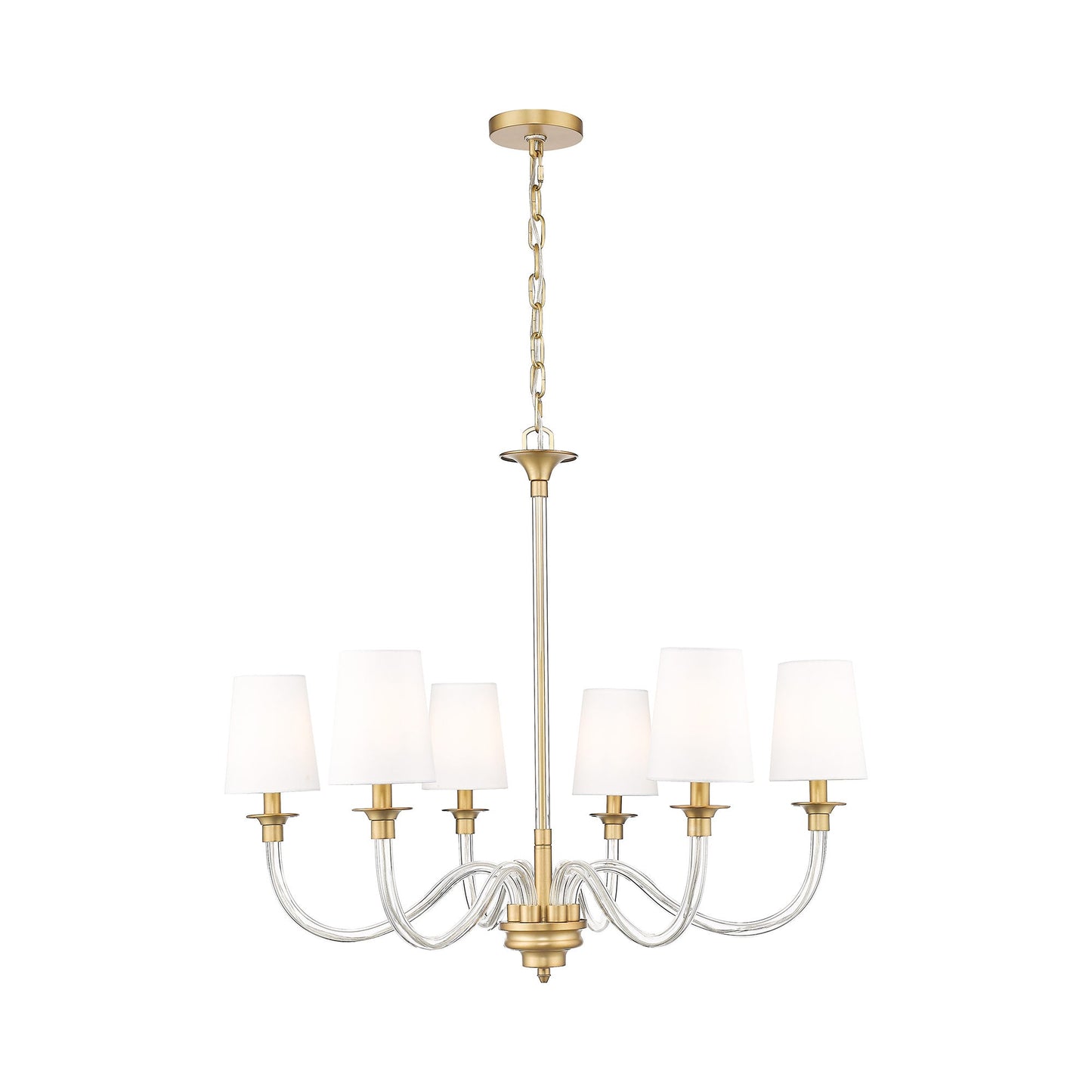 Katerina Chandelier in Rubbed Brass (6-Light).