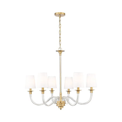 Katerina Chandelier in Rubbed Brass (6-Light).
