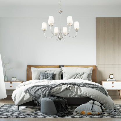 Katerina Chandelier in bedroom.