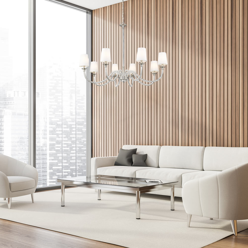 Katerina Chandelier in living room.