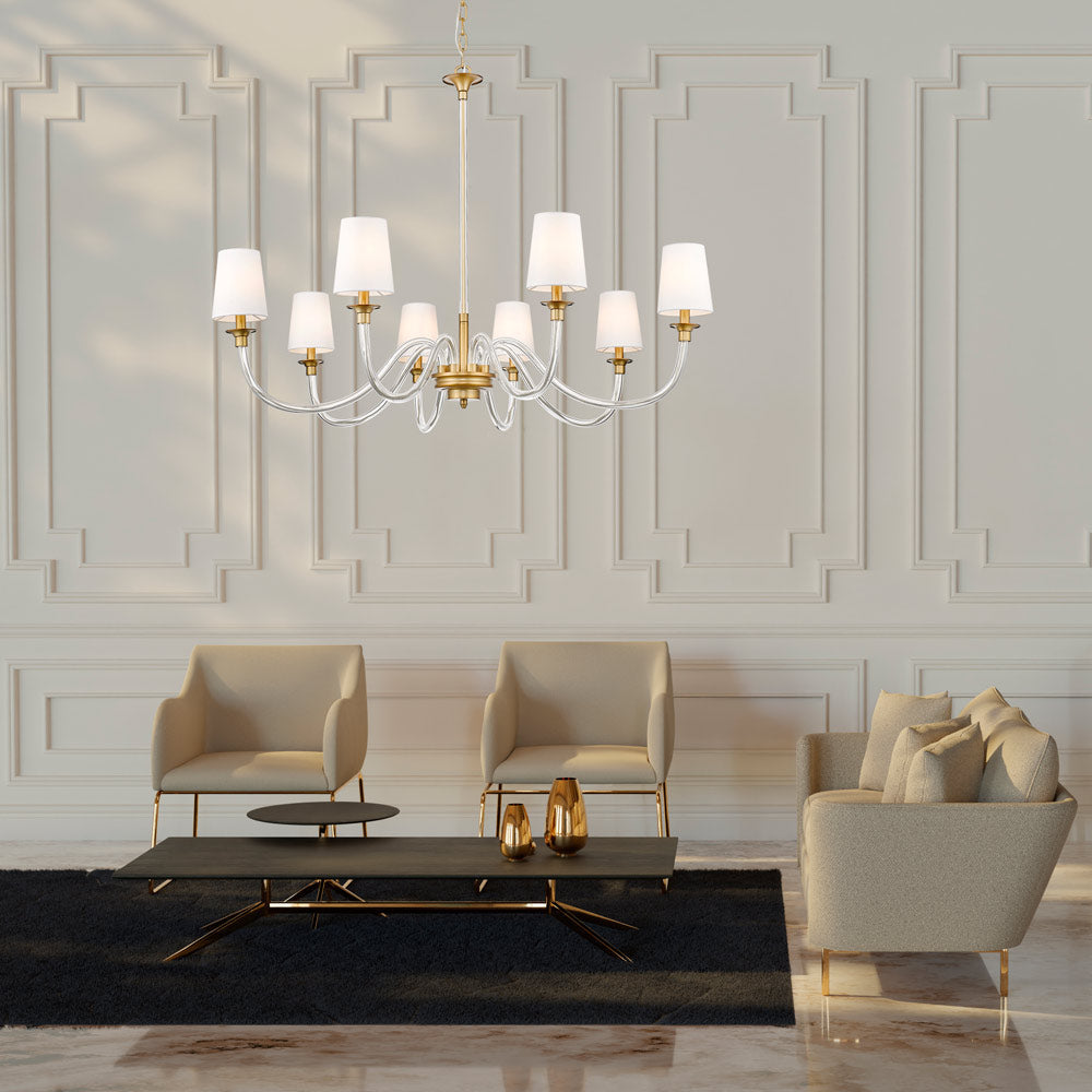 Katerina Chandelier in living room.