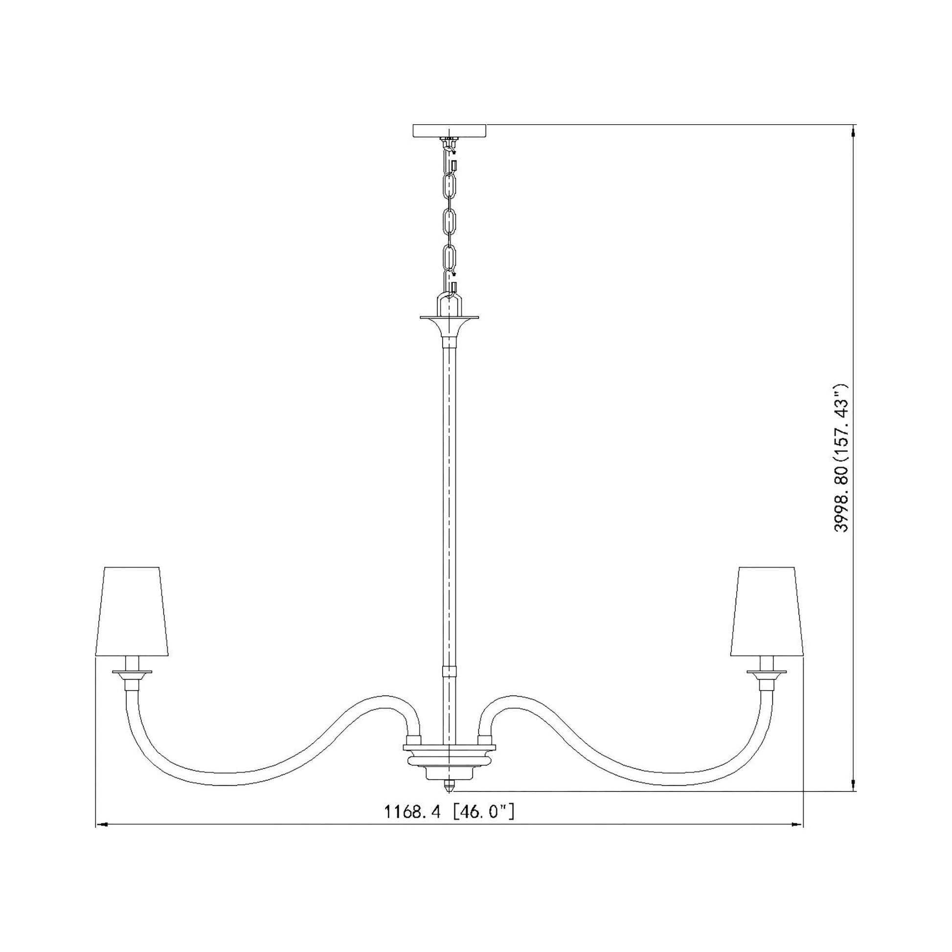 Katerina Chandelier - line drawing.