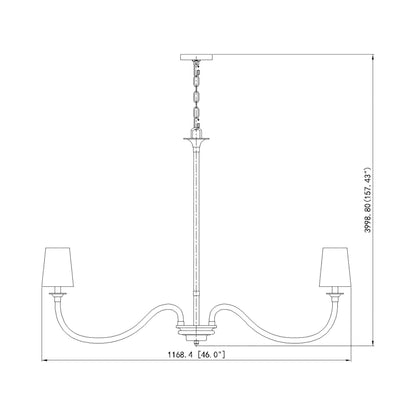 Katerina Chandelier - line drawing.
