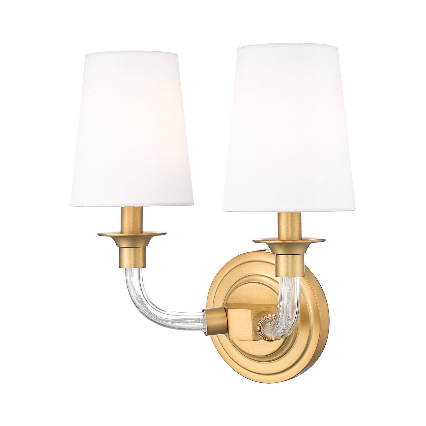 Katerina Wall Light in Rubbed Brass (2-Light).