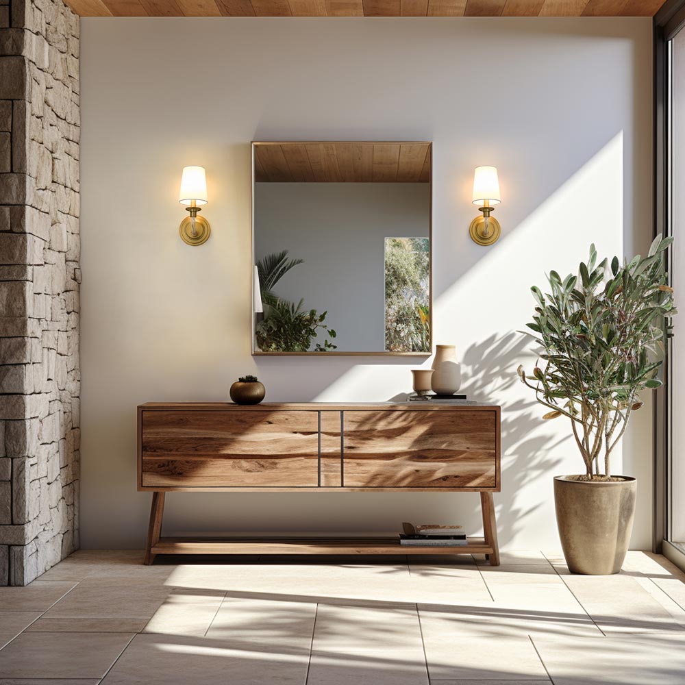 Katerina Wall Light in hall way.
