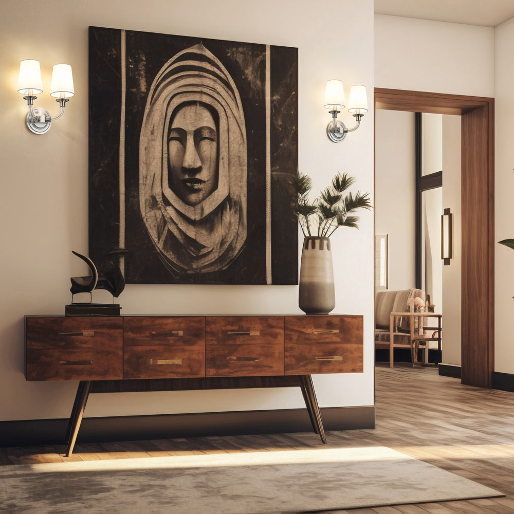 Katerina Wall Light in hall way.