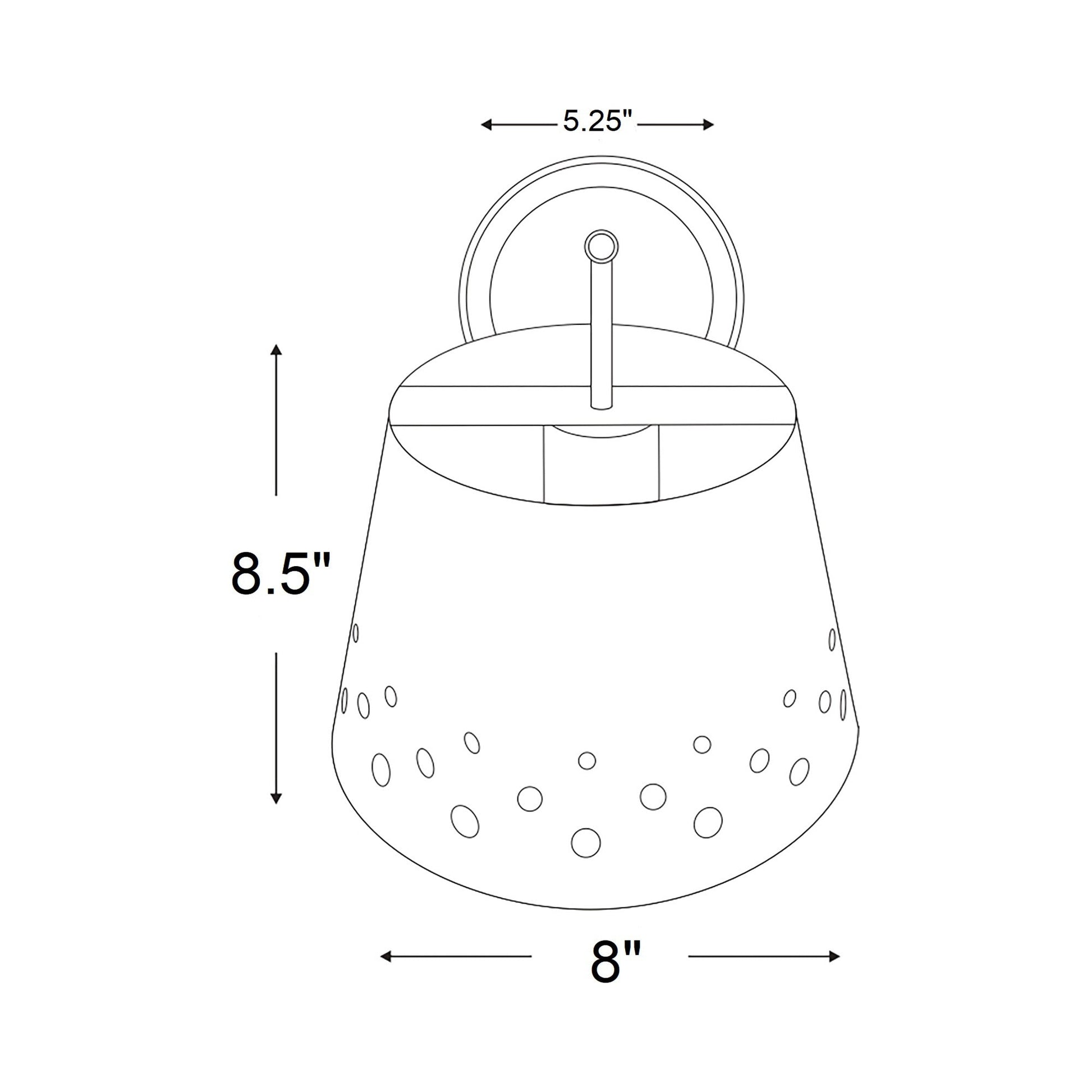 Katie Wall Light - line drawing.
