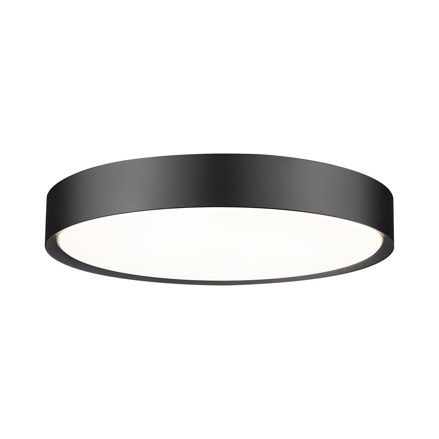 Kawan LED Flush Mount Ceiling Light in Matte Black (20-Inch).