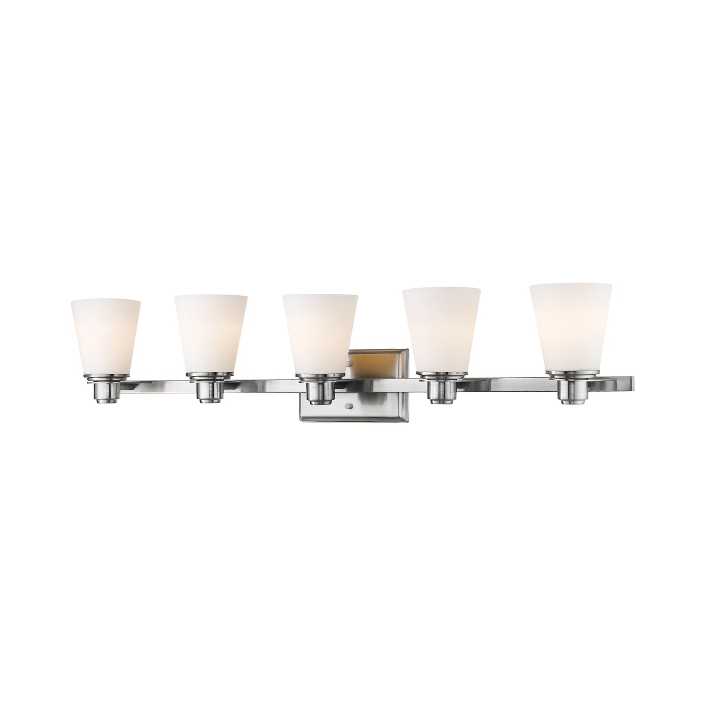 Kayla Bath Vanity Light in Brushed Nickel (5-Light).