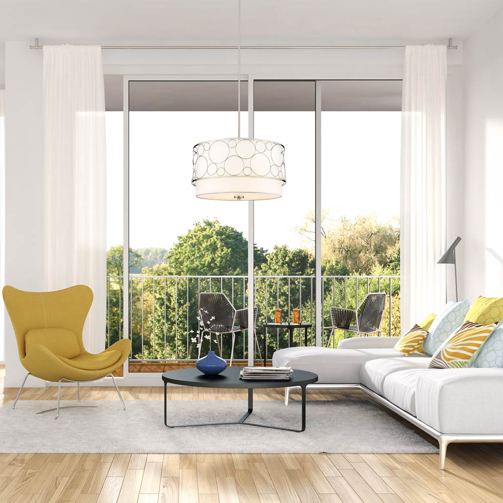 Kendall Chandelier in living room.