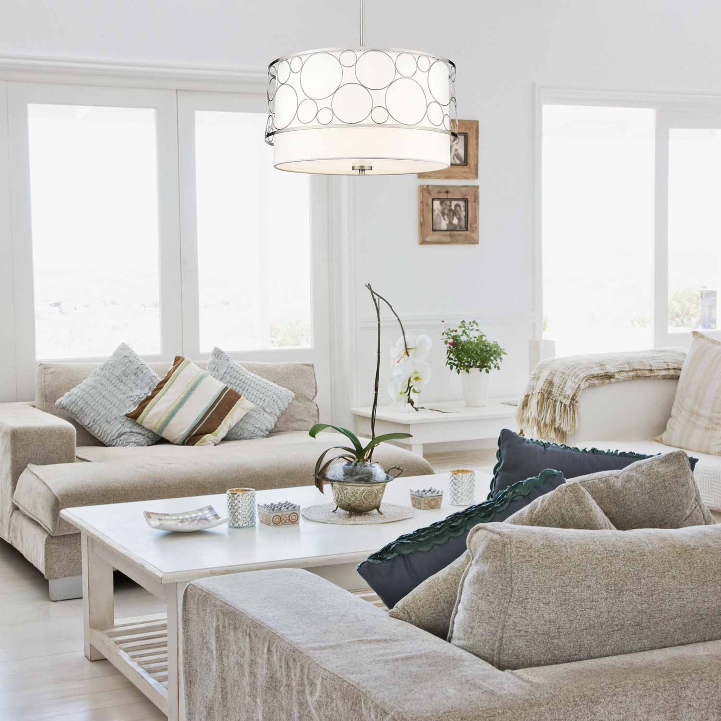 Kendall Chandelier in living room.