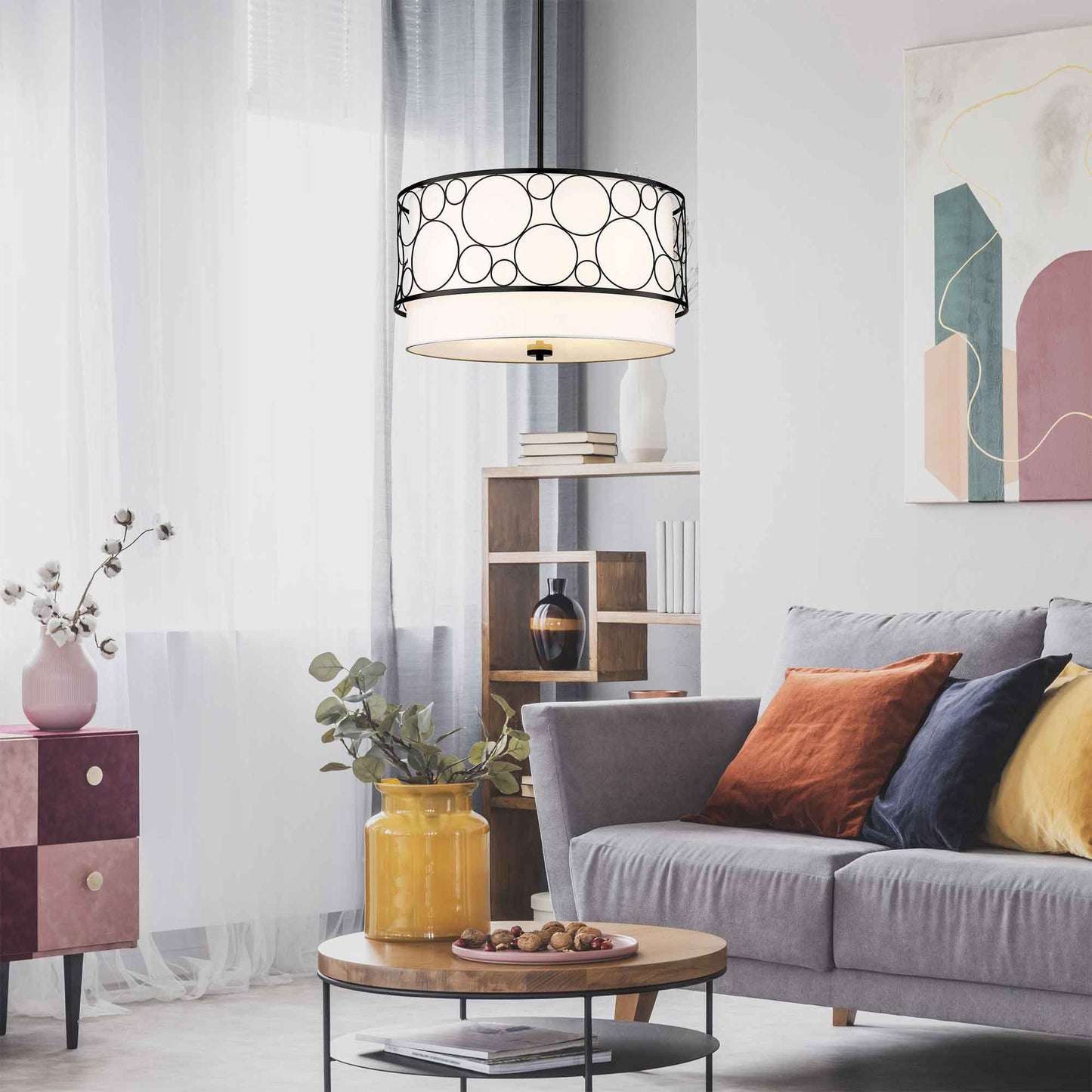 Kendall Chandelier in living room.