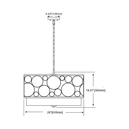 Kendall Chandelier - line drawing.
