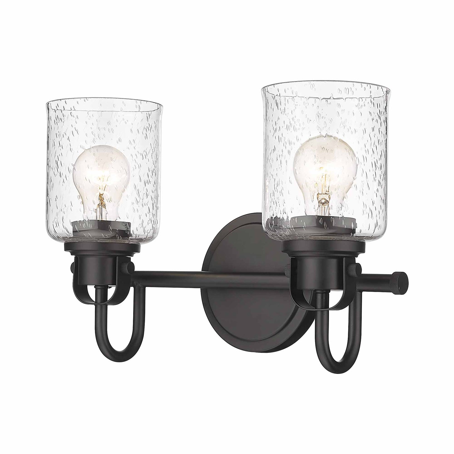Kinsley Bath Vanity Light in Matte Black (2-Light).
