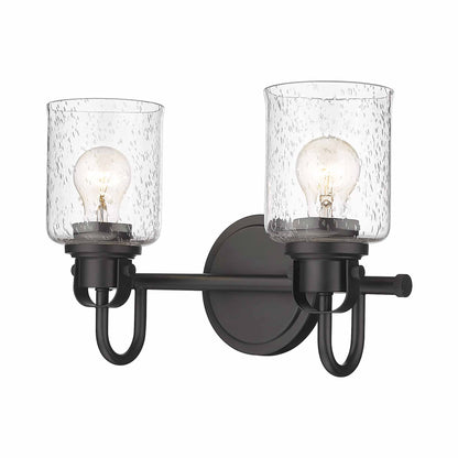 Kinsley Bath Vanity Light in Matte Black (2-Light).