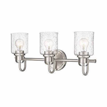 Kinsley Bath Vanity Light in Brushed Nickel (3-Light).