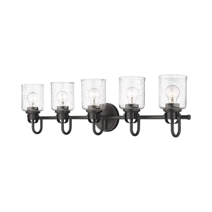 Kinsley Bath Vanity Light in Matte Black (5-Light).