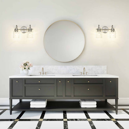 Kinsley Bath Vanity Light in bathroom.