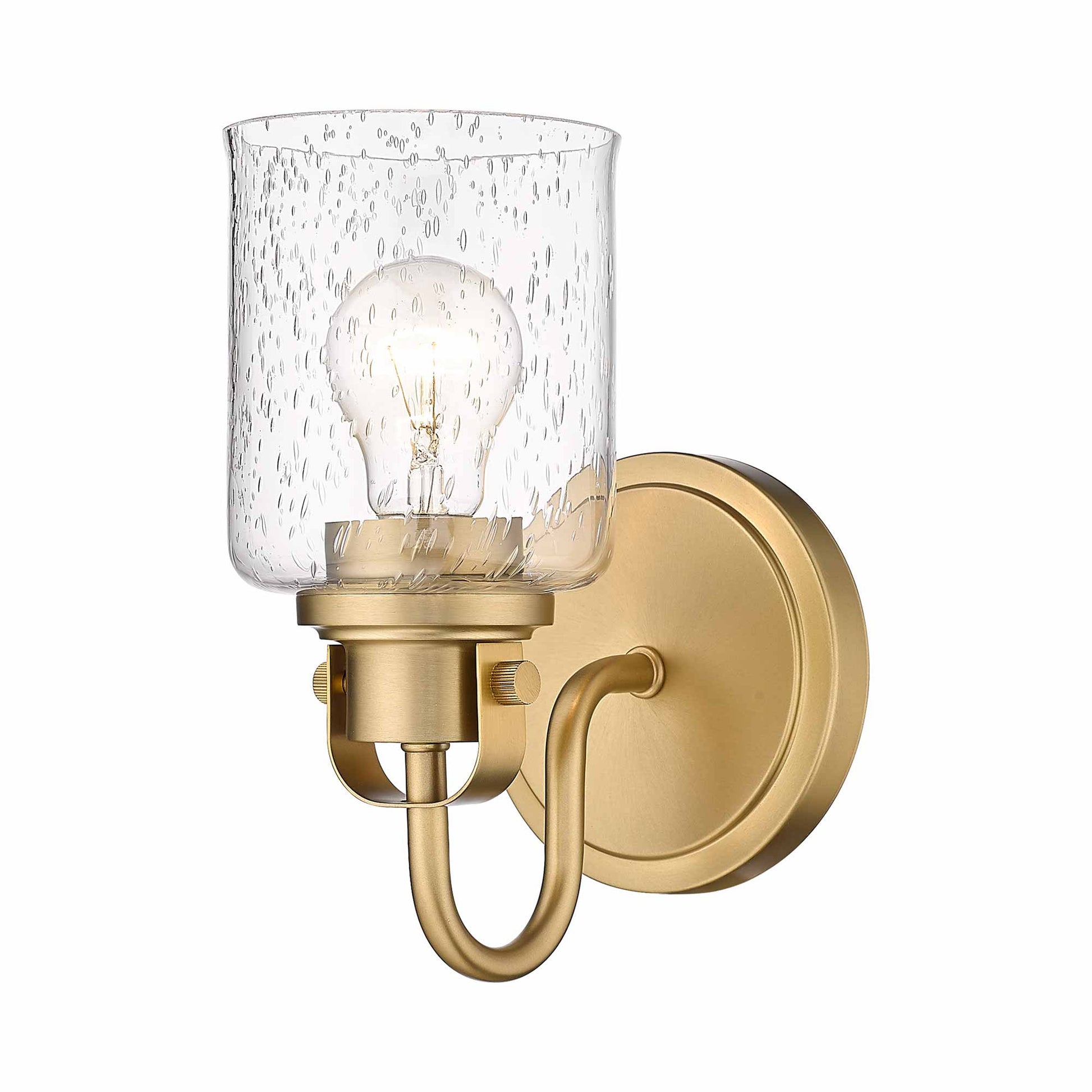 Kinsley Bath Wall Light in Heirloom Gold.