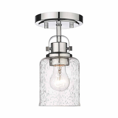 Kinsley Flush Mount Ceiling Light in Chrome.