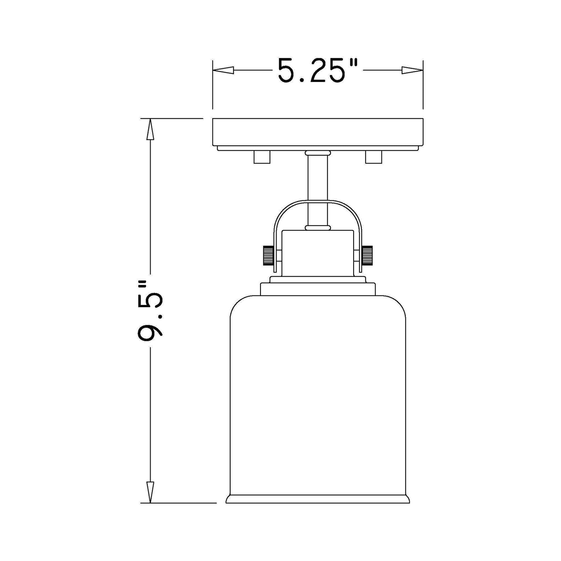 Kinsley Flush Mount Ceiling Light - line drawing.