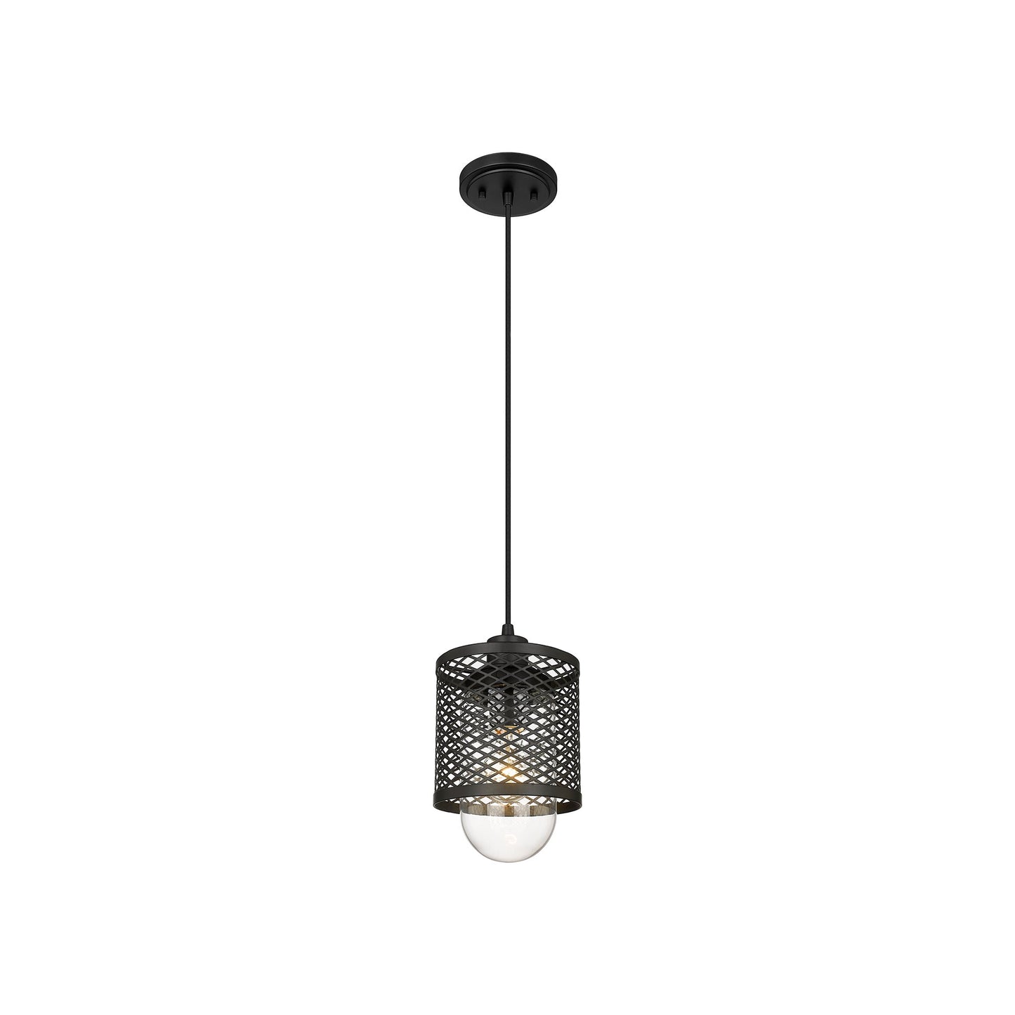 Kipton Pendant Light in Matte Black (6-Inch).