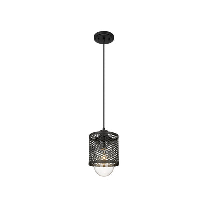 Kipton Pendant Light in Matte Black (6-Inch).