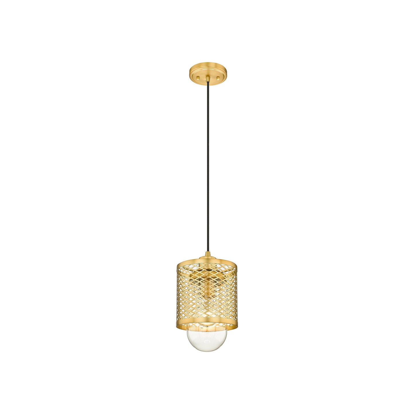 Kipton Pendant Light in Rubbed Brass (6-Inch).