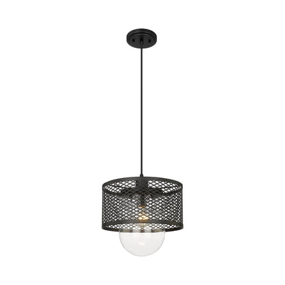 Kipton Pendant Light in Matte Black (11-Inch).
