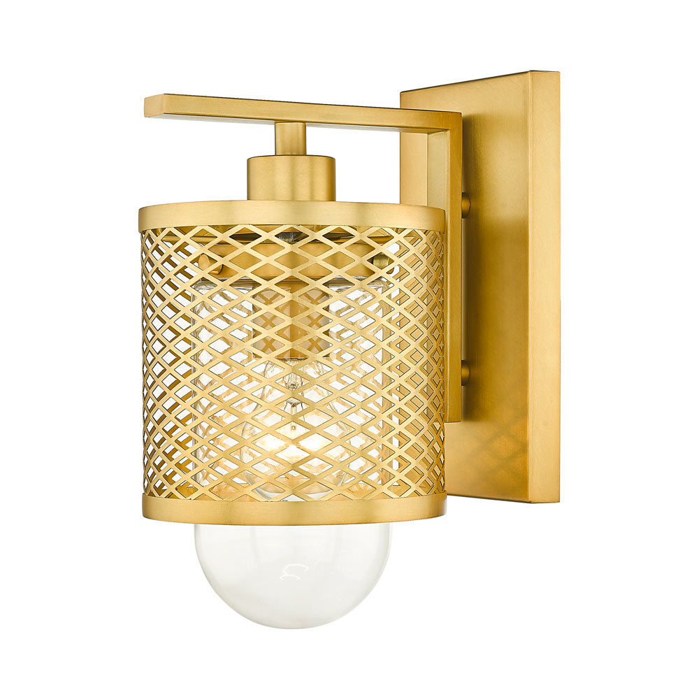 Kipton Wall Light in Rubbed Brass.