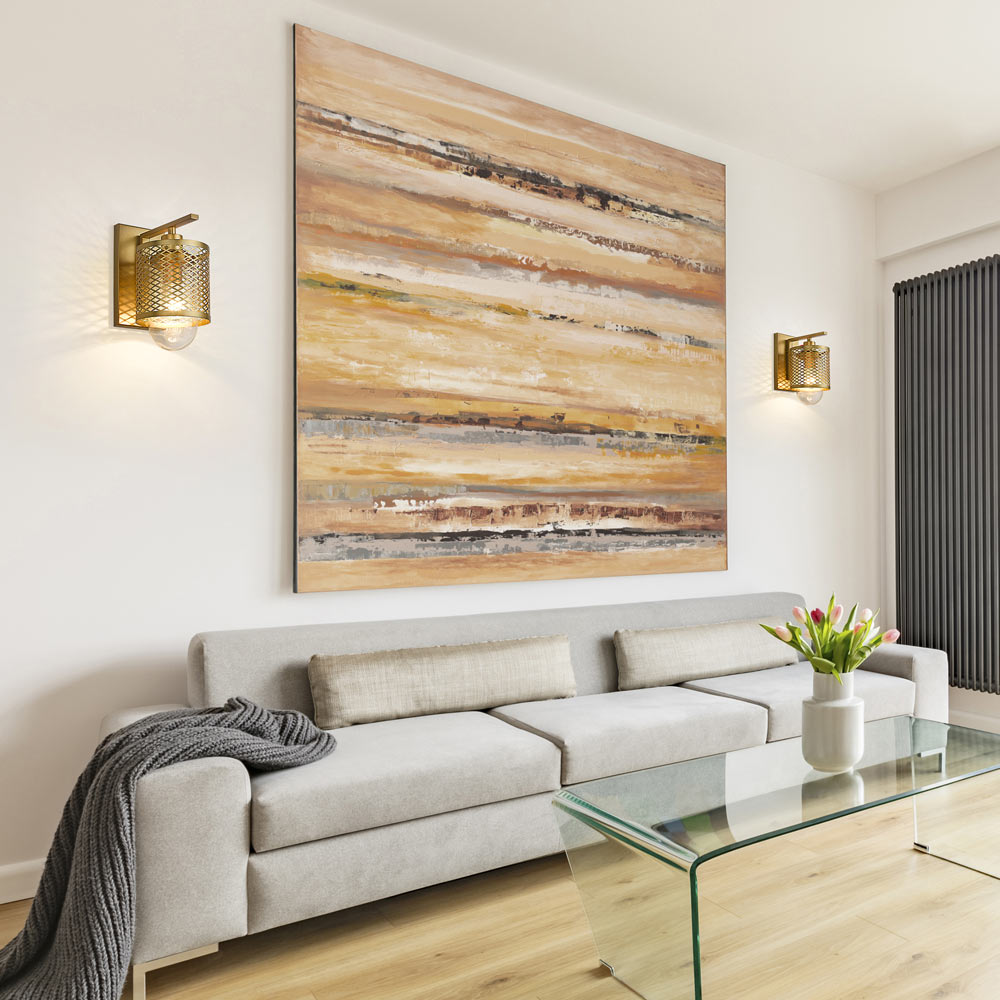 Kipton Wall Light in living room.