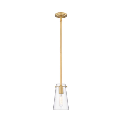 Kira Single Pendant Light in Modern Gold (8-Inch).