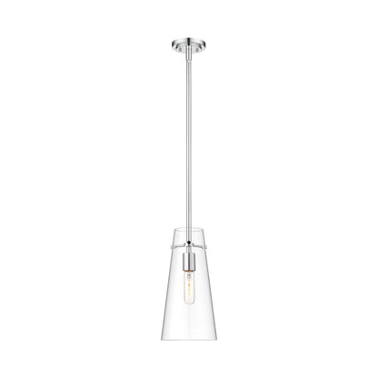 Kira Single Pendant Light in Chrome (13-Inch).