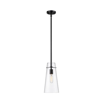 Kira Single Pendant Light in Matte Black (13-Inch).
