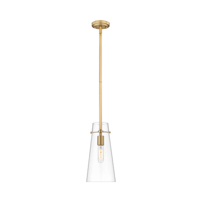 Kira Single Pendant Light in Modern Gold (13-Inch).