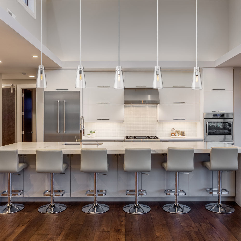 Kira Single Pendant Light in kitchen.
