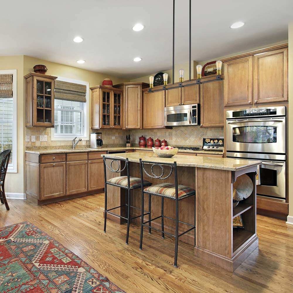Kirkland 472 Linear Chandelier in kitchen.