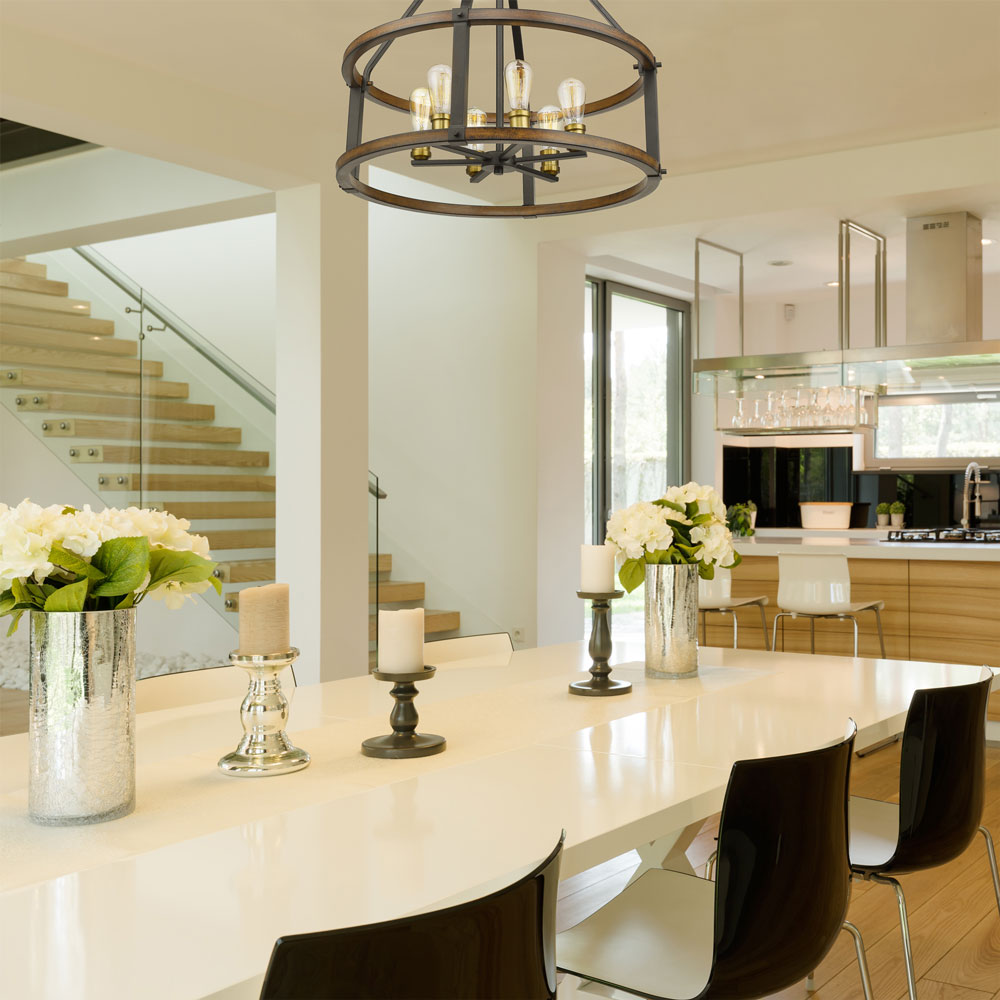 Kirkland Chandelier in dining room.