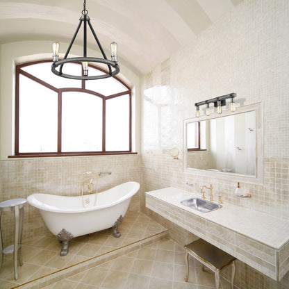 Kirkland Multi Light Chandelier in bathroom.