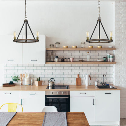 Kirkland Multi Light Chandelier in kitchen.