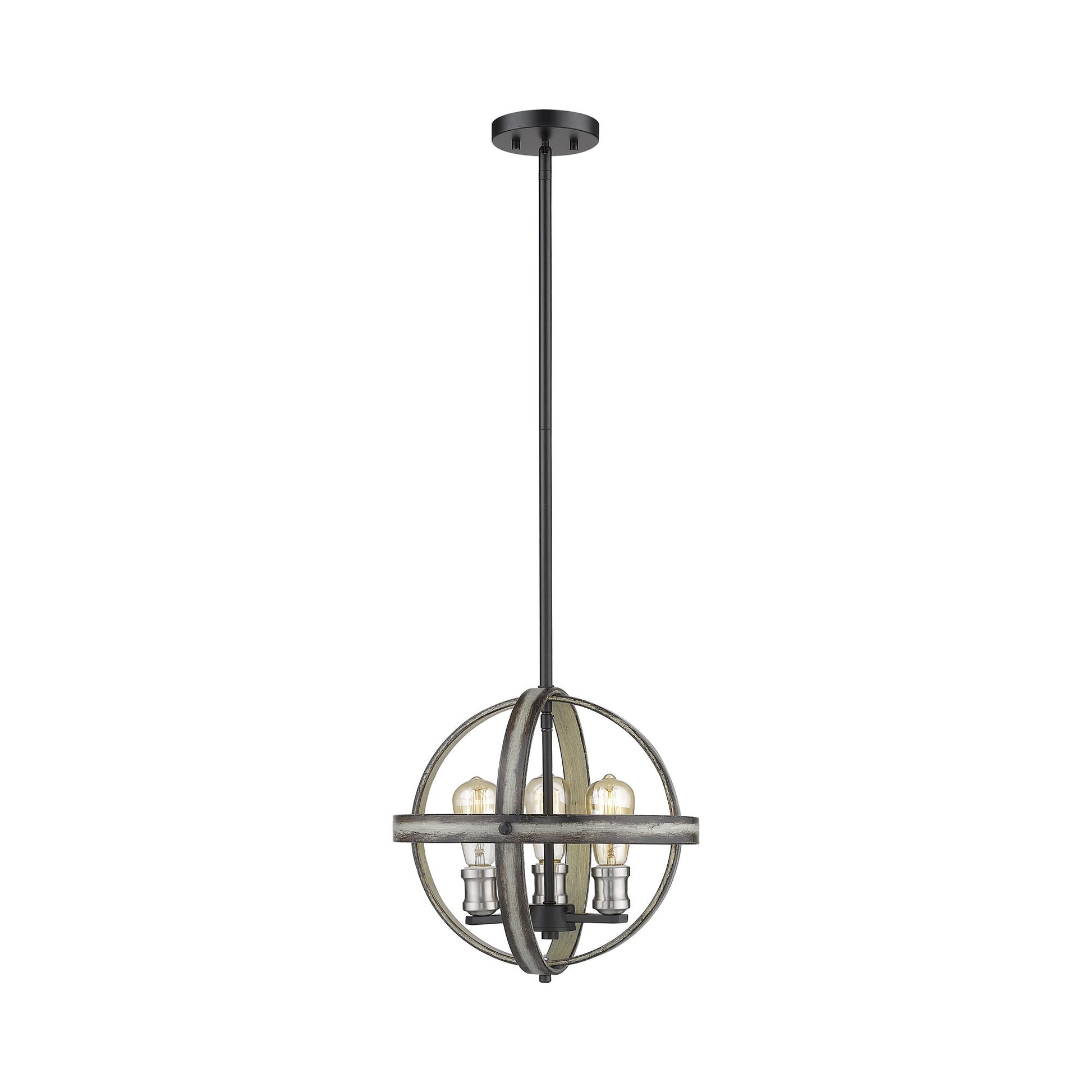 Kirkland Orb Pendant Light in Ashen Barnboard.