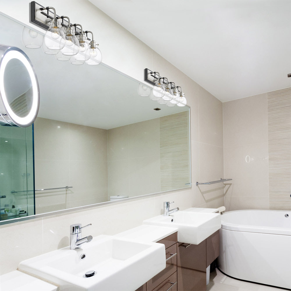 Kraken Bath Vanity Light in bathroom.