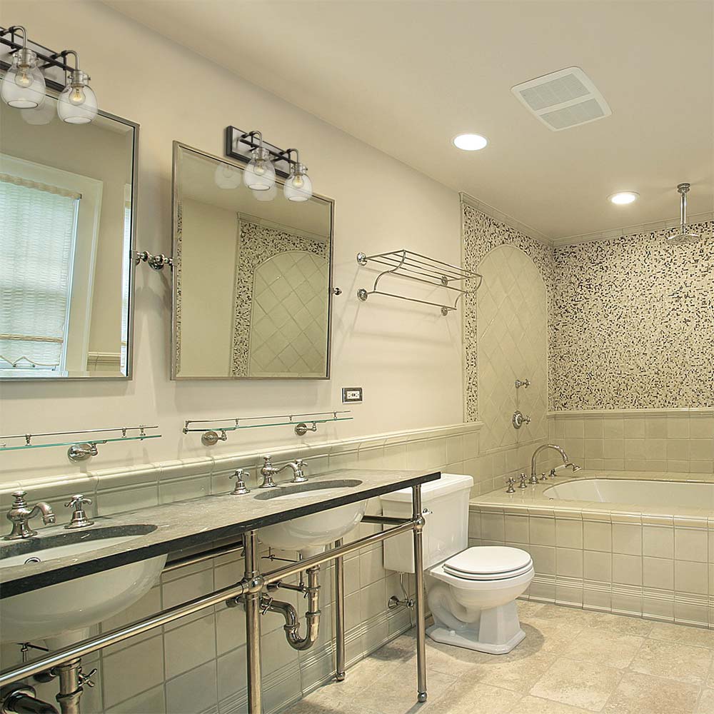 Kraken Bath Vanity Light in bathroom.