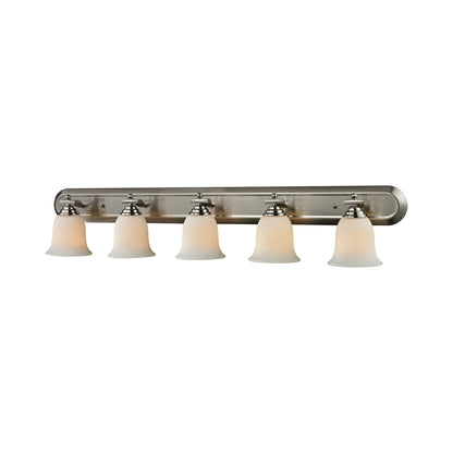Lagoon Bath Vanity Light in Brushed Nickel (5-Light).