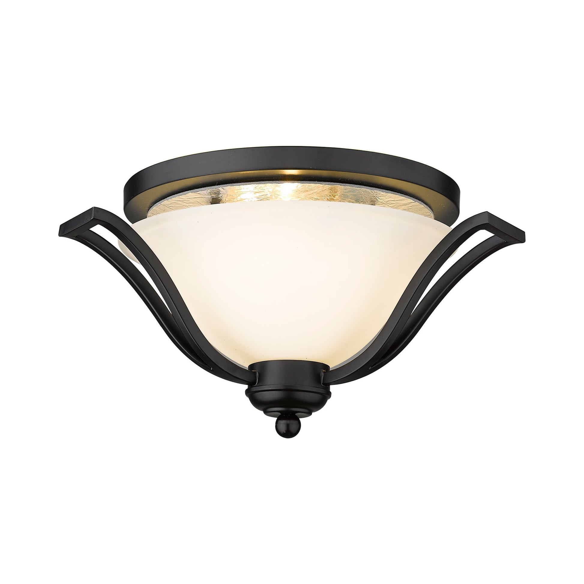 Lagoon Flush Mount Ceiling Light in Matte Black (3-Light).