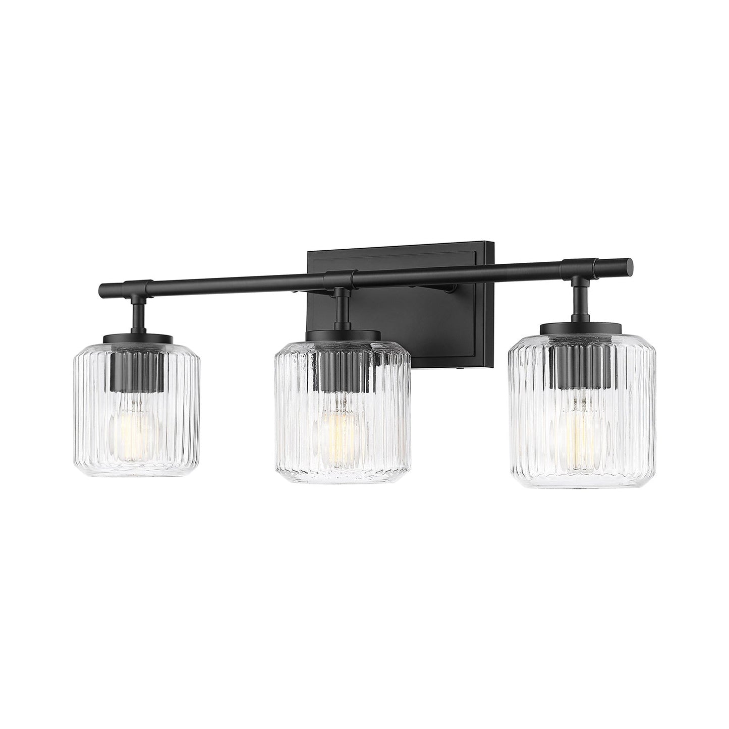 Landon Bath Vanity Light in Matte Black (3-Light).