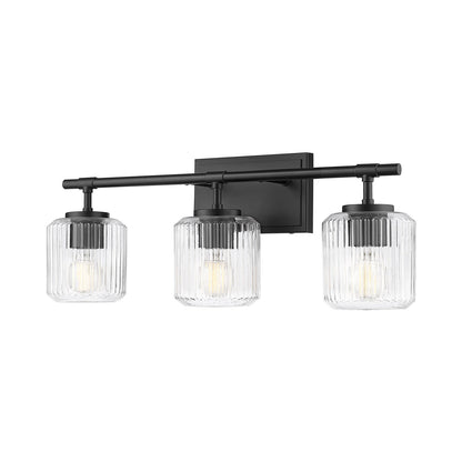 Landon Bath Vanity Light in Matte Black (3-Light).