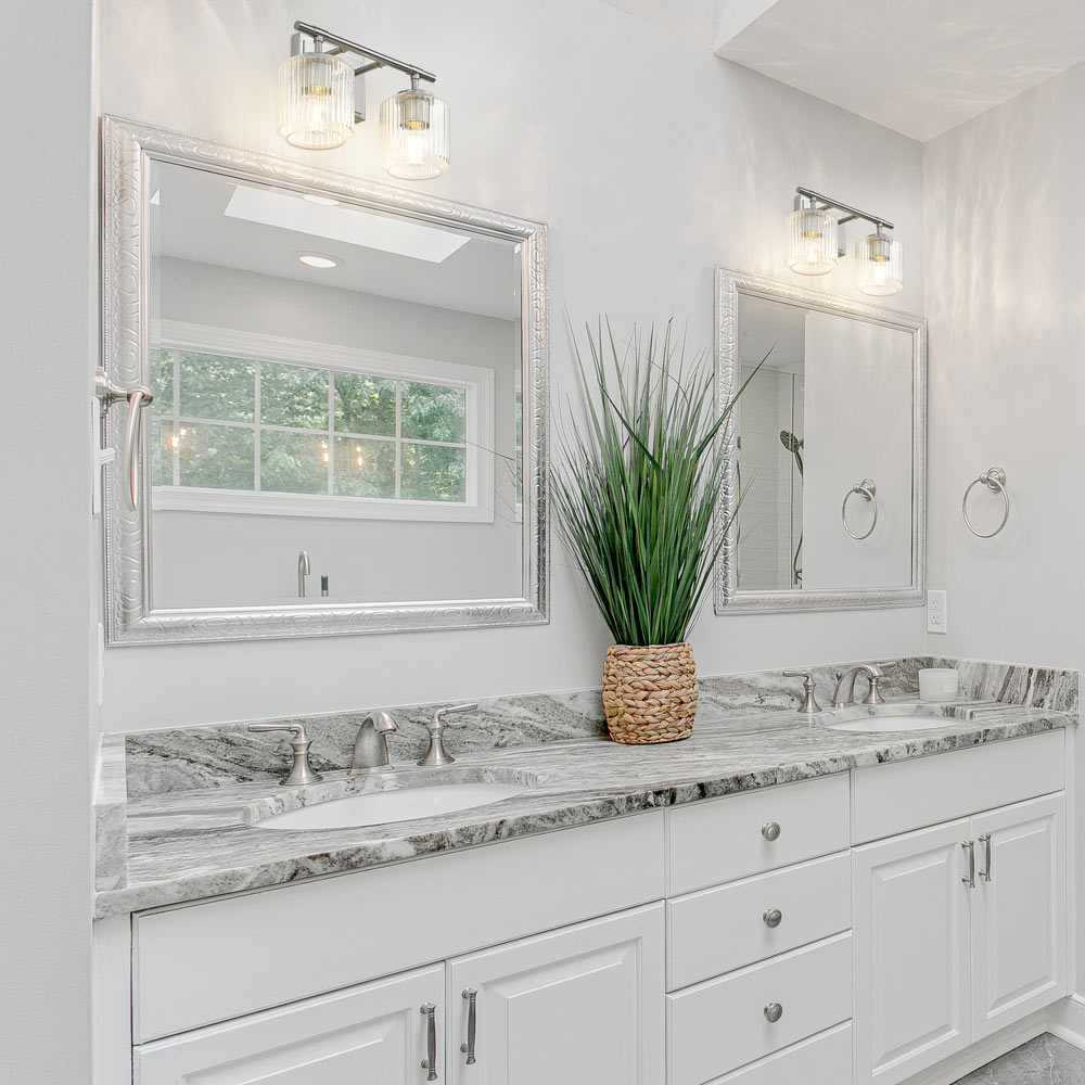 Landon Bath Vanity Light in bathroom.